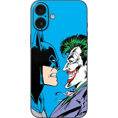 DC Comics The Joker vs Batman Vintage art iPhone 16 Plus Skin