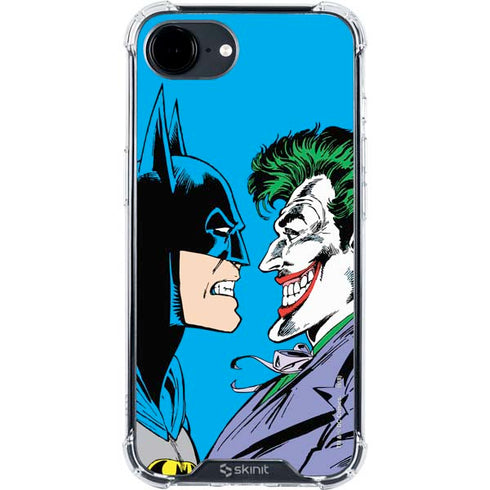 DC Comics The Joker vs Batman Vintage art iPhone 16e Clear Case