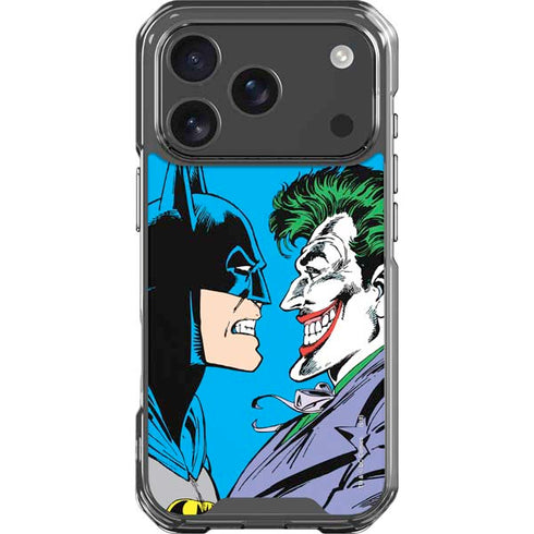 DC Comics The Joker vs Batman Vintage art iPhone 18 Pro Clear Case