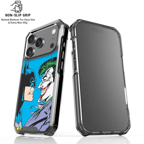 DC Comics The Joker vs Batman Vintage art iPhone 18 Pro Clear Case