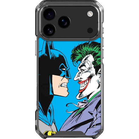 DC Comics The Joker vs Batman Vintage art iPhone 18 Pro Max Clear Case