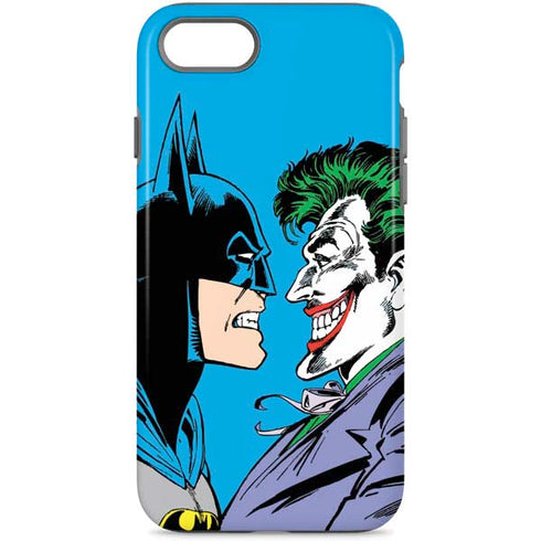DC Comics The Joker vs Batman Vintage art iPhone Cases