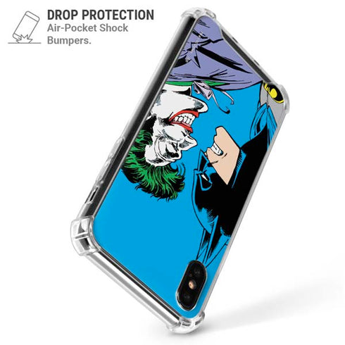 DC Comics The Joker vs Batman Vintage art iPhone X/XS Clear Case