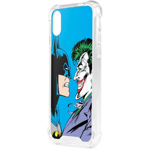 DC Comics The Joker vs Batman Vintage art iPhone XS Clear Case