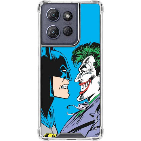 DC Comics The Joker vs Batman Vintage art Moto G 5G (2025) Clear Case