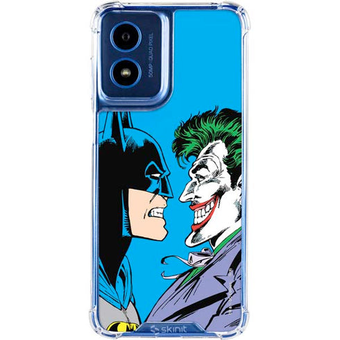 DC Comics The Joker vs Batman Vintage art Moto G Play 4G (2024) Clear Case