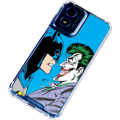 DC Comics The Joker vs Batman Vintage art Moto G Play 4G (2024) Clear Case