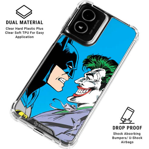 DC Comics The Joker vs Batman Vintage art Moto G Power 5G (2024) Clear Case