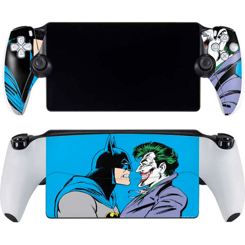 DC Comics The Joker vs Batman Vintage art PlayStation Portal Remote Player Skin