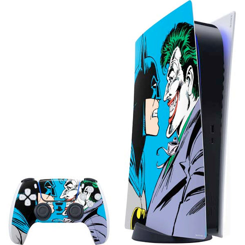 DC Comics The Joker vs Batman Vintage art PlayStation PS5 Skins