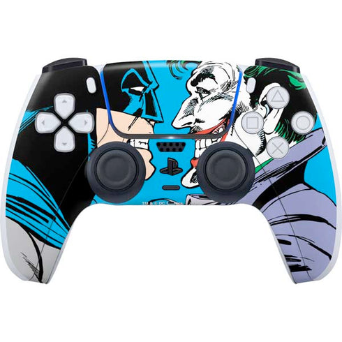 DC Comics The Joker vs Batman Vintage art PlayStation PS5 Skins