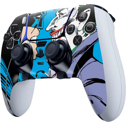 DC Comics The Joker vs Batman Vintage art PS5 DualSense Edge Pro Controller Skin