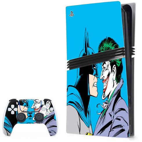 DC Comics The Joker vs Batman Vintage art PS5 Pro Bundle Skin