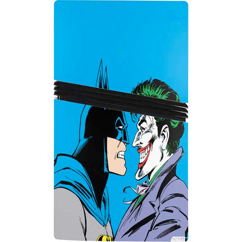 DC Comics The Joker vs Batman Vintage art PS5 Pro Console Skin