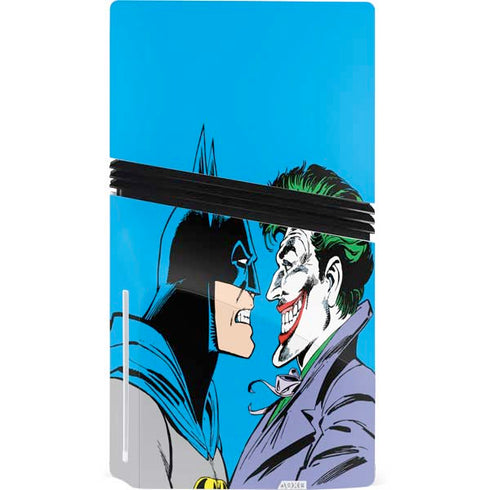 DC Comics The Joker vs Batman Vintage art PS5 Pro Disk Bundle Skin