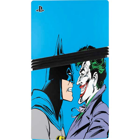 DC Comics The Joker vs Batman Vintage art PS5 Pro Disk Console Skin