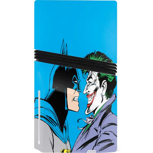DC Comics The Joker vs Batman Vintage art PS5 Pro Disk Console Skin