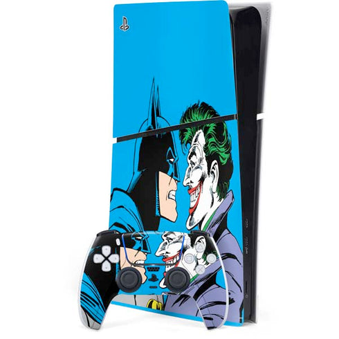 DC Comics The Joker vs Batman Vintage art PlayStation PS5 Skins