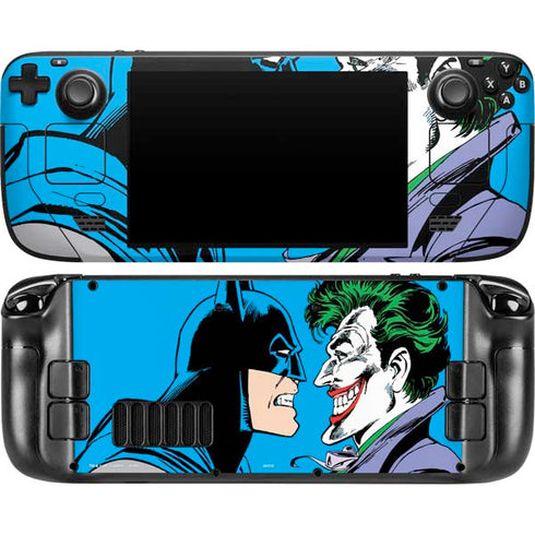 DC Comics The Joker vs Batman Vintage art Steam Deck Handheld Gaming Computer OLED Skin