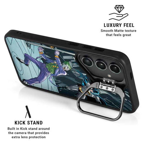 DC Comics The Joker vs Batman Art Galaxy S25 Kickstand Case
