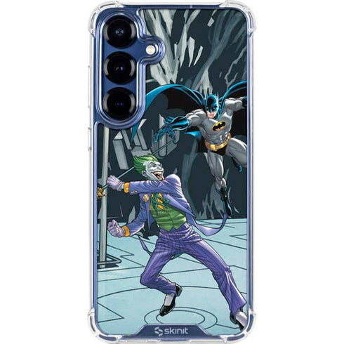 DC Comics The Joker vs Batman Art Galaxy S25 Plus Clear Case