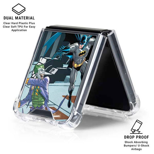 DC Comics The Joker vs Batman Art Galaxy Z Flip6 Clear Case