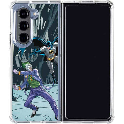DC Comics The Joker vs Batman Art Galaxy Z Fold5 5G Clear Case