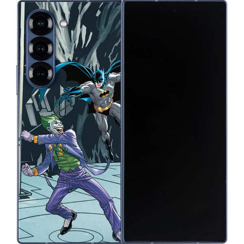 DC Comics The Joker vs Batman Art Galaxy Z Fold6 Skin