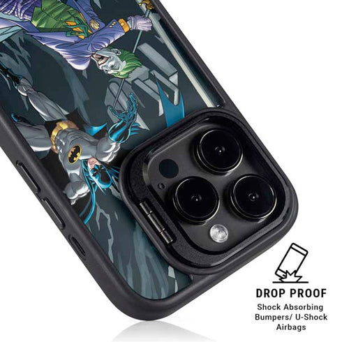 DC Comics The Joker vs Batman Art iPhone 14 Pro Max Kickstand Case