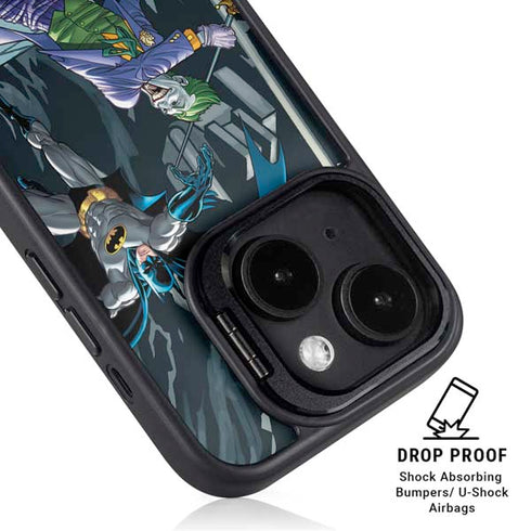 DC Comics The Joker vs Batman Art iPhone 15 Kickstand Case