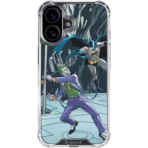 DC Comics The Joker vs Batman Art iPhone 16 Clear Case