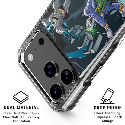 DC Comics The Joker vs Batman Art iPhone 18 Pro Clear Case