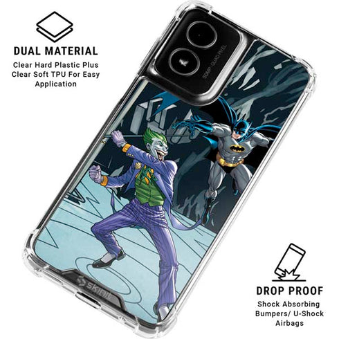 DC Comics The Joker vs Batman Art Moto G Power 5G (2024) Clear Case