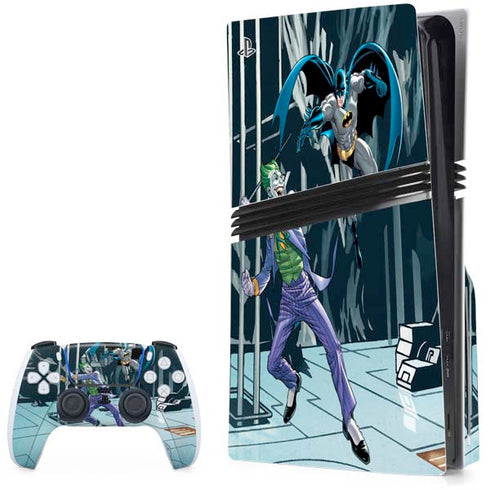 DC Comics The Joker vs Batman Art PS5 Pro Disk Bundle Skin