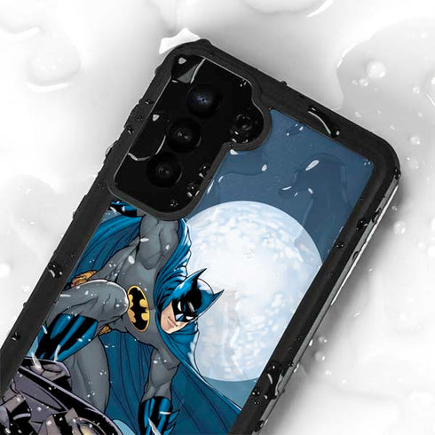 DC Comics Batman Watches Over the City Galaxy S24 Plus Waterproof Case