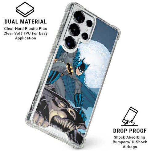 DC Comics Batman Watches Over the City Galaxy S25 Ultra Clear Case