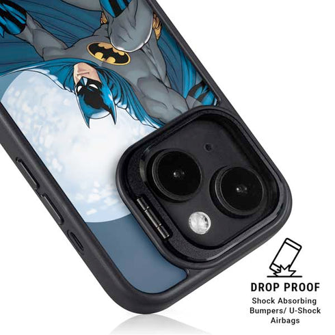 DC Comics Batman Watches Over the City iPhone 14 Kickstand Case