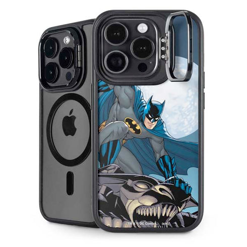DC Comics Batman Watches Over the City iPhone 14 Pro Kickstand Case
