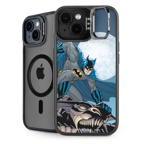 DC Comics Batman Watches Over the City iPhone 15 Plus Kickstand Case