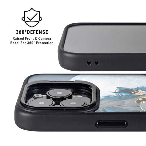 DC Comics Batman Watches Over the City iPhone 15 Pro Max Kickstand Case