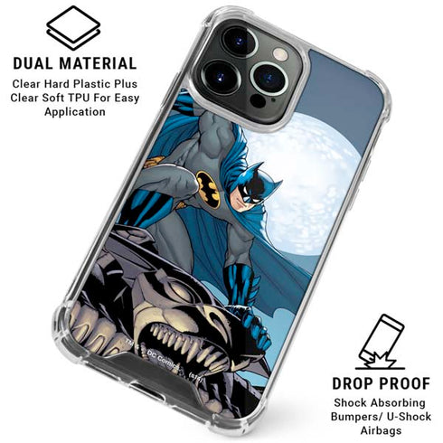 DC Comics Batman Watches Over the City iPhone 16 Pro Max Clear Case