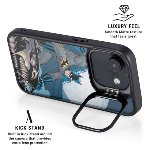 DC Comics Batman Watches Over the City iPhone 16e Kickstand Case