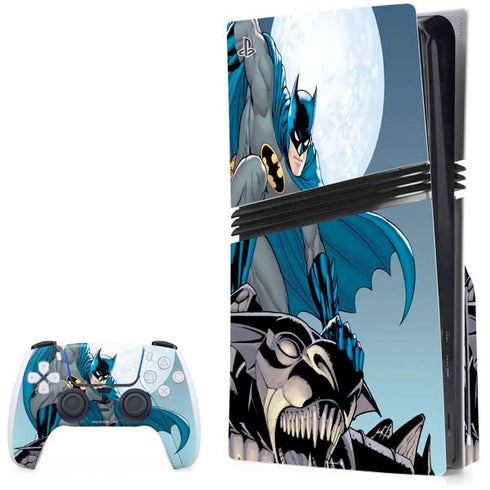 DC Comics Batman Watches Over the City PS5 Pro Disk Bundle Skin