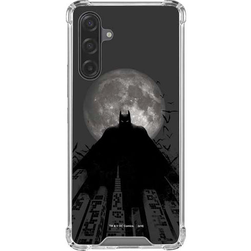 DC Comics Batman On City with Moon Art Galaxy A17 Clear Case