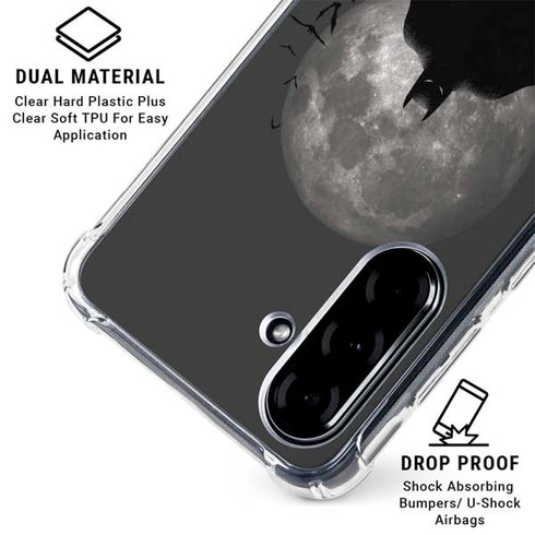 DC Comics Batman On City with Moon Art Galaxy A36 5G Clear Case