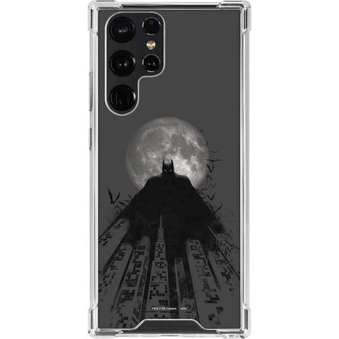 DC Comics Batman On City with Moon Art Galaxy S23 Ultra Clear Case