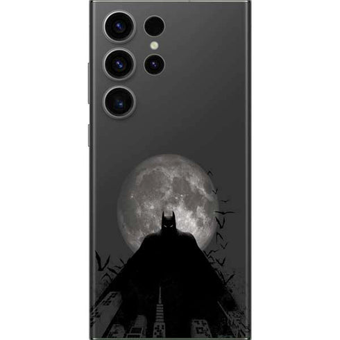 DC Comics Batman On City with Moon Art Galaxy Skins