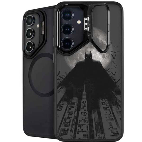 DC Comics Batman On City with Moon Art Galaxy S25 Kickstand Case