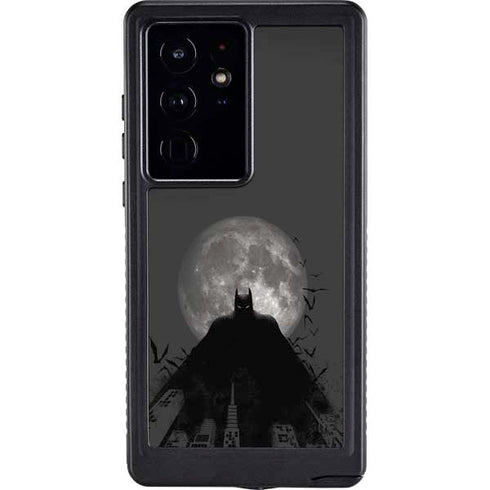 DC Comics Batman On City with Moon Art Galaxy S24 Ultra Waterproof Case
