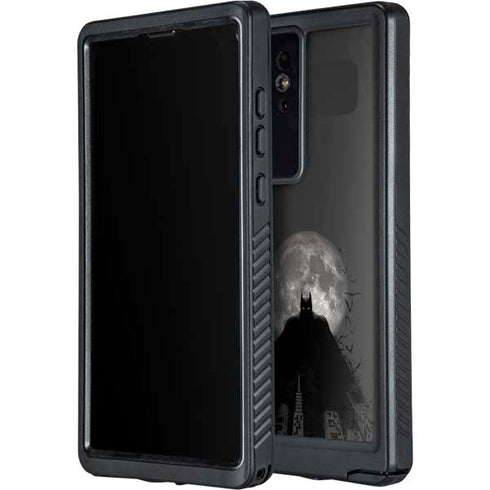 DC Comics Batman On City with Moon Art Galaxy S24 Ultra Waterproof Case